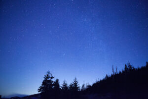 starry night sky in smokies