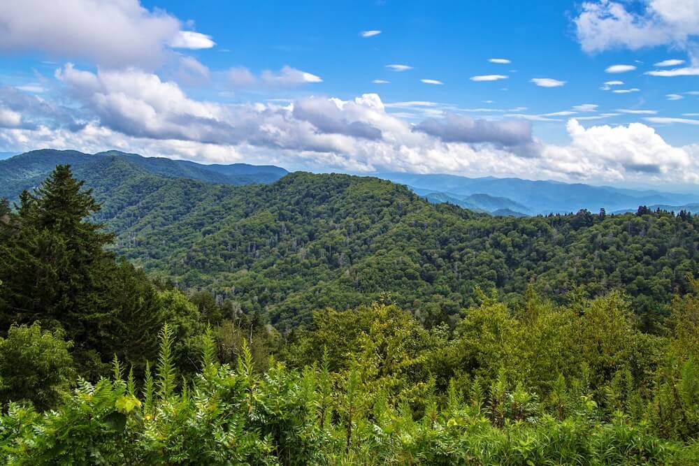 overlook of Smoky Mountains