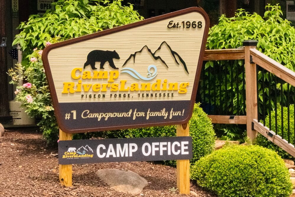 Camp RiversLanding sign